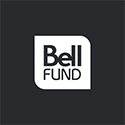 White Bell Fund logo on black background, linking to website