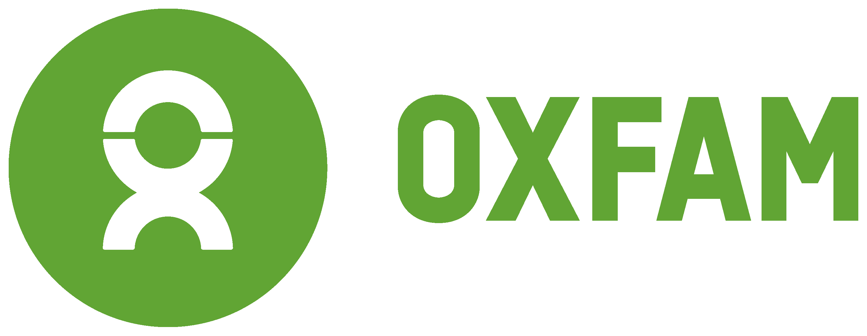 Green Oxfam logo on clear background, linking to website